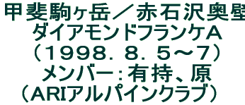 �b���x�^�ԐΑ򉜕ǃ_�C�A�����h�t�����P�`�i�P�X�X�W�D�W�D�T�`�V�j�����o�[�F�L���A���iARI�A���p�C���N���u�j�@